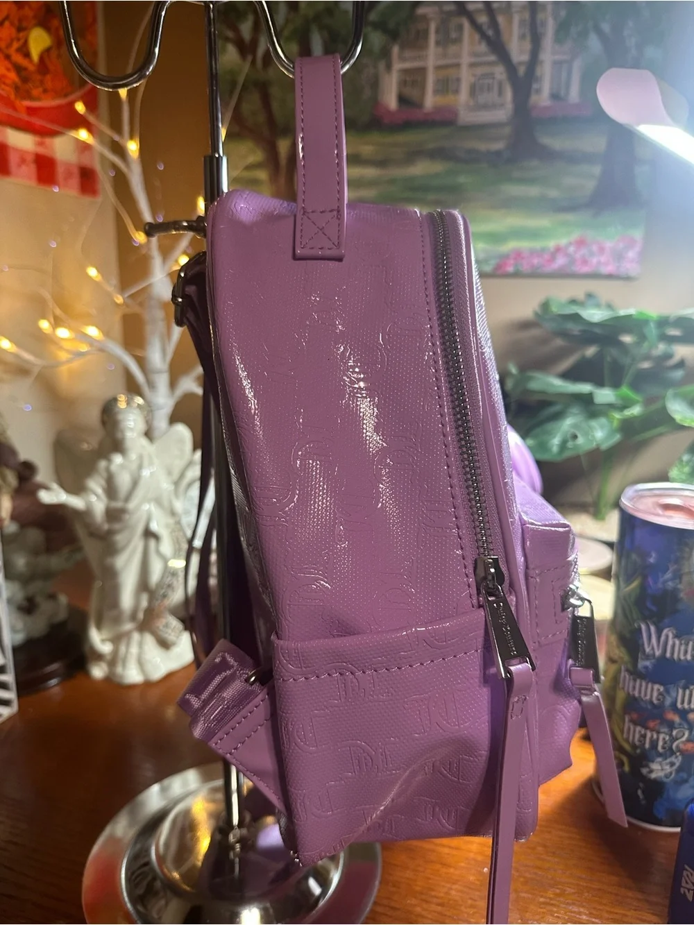 Juicy Couture Patent Purple Mini Backpack with Coin Pouch